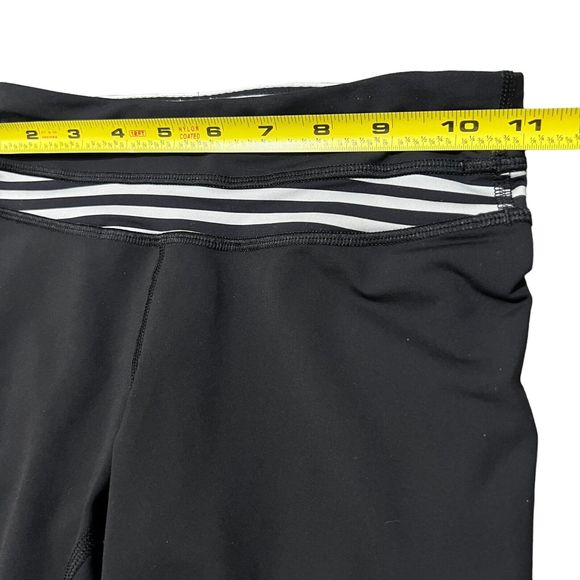 LULULEMON RUN INSPIRE CROP PANT CLASSIC STRIPE BLACK WHITE YOGA DANCE SPIN 2 - Picture 8 of 8